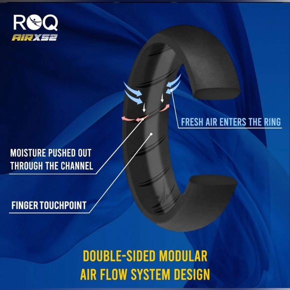 2 Roqaction Silicone women’s rings. Size 5. Pink & Silver marble - Picture 5 of 5